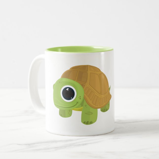 Schildkröte Zweifarbige Tasse (Vorderseite Links)