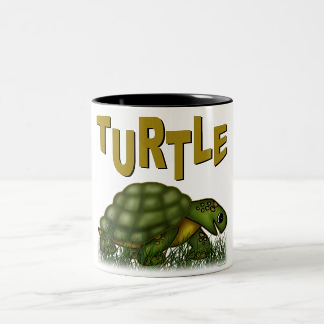 Schildkröte Zweifarbige Tasse (Mittel)