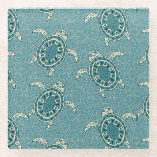 Schildkrötehintergrund Glasuntersetzer