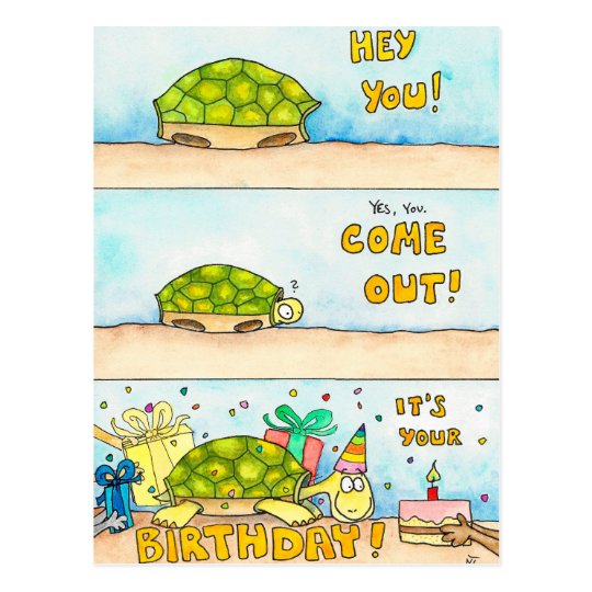 Schildkroten Alles Gute Zum Geburtstagpostkarte Postkarte Zazzle At
