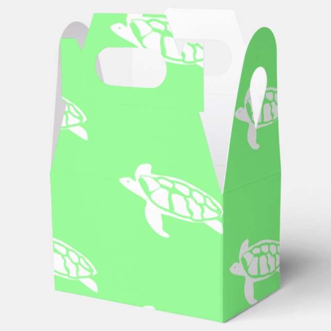Schildkröten auf Sea Green Geschenkschachtel (Geöffnet)