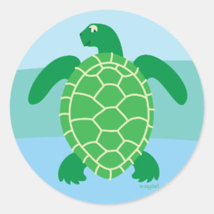 Schildkröten-Aufkleber Runder Aufkleber