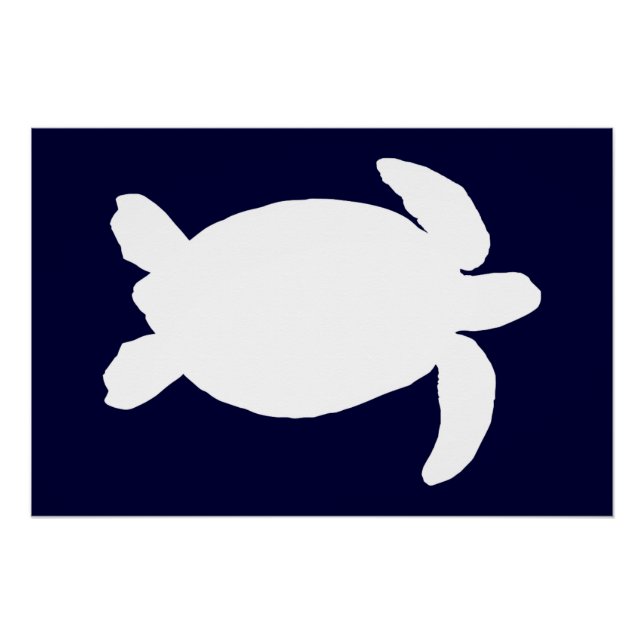 Schildkröten aus Blauem und Weißem Meer Poster (Vorderseite)