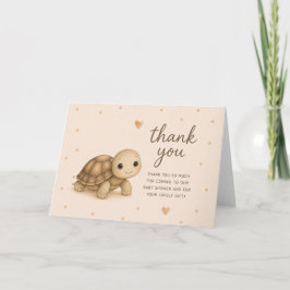 Schildkröten-Baby-Shower-Dankeschön Karte