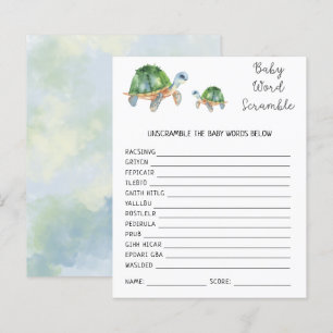 Schildkröten - Baby Word Scramble Baby Showspiel