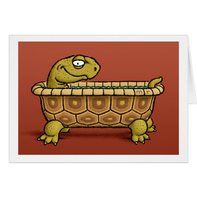 Schildkröten-Bad-Karte (Vorderseite (Horizontal))