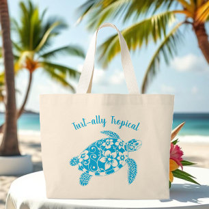 Schildkröten Beach Tasche Light Blue