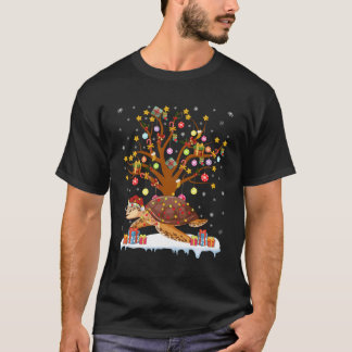 Schildkröten beleuchten Weihnachten Baum Geschenk  T-Shirt