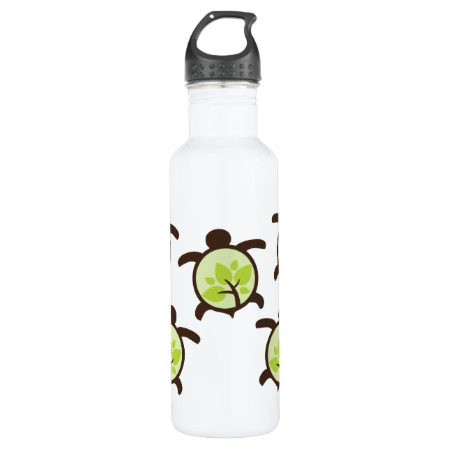 Schildkröten Bio Planet Aluminium Edelstahlflasche (Vorderseite)