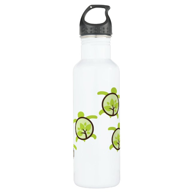 Schildkröten Bio Planet Aluminium Trinkflasche (Vorderseite)