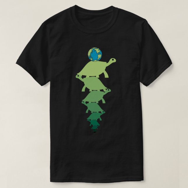 Schildkröten bis hinunter zur Kabeljau-Wahrnehmung T-Shirt (Design vorne)