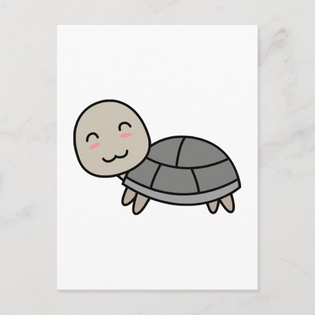 Schildkröten-Cartoon-Tier Postkarte (Vorderseite)
