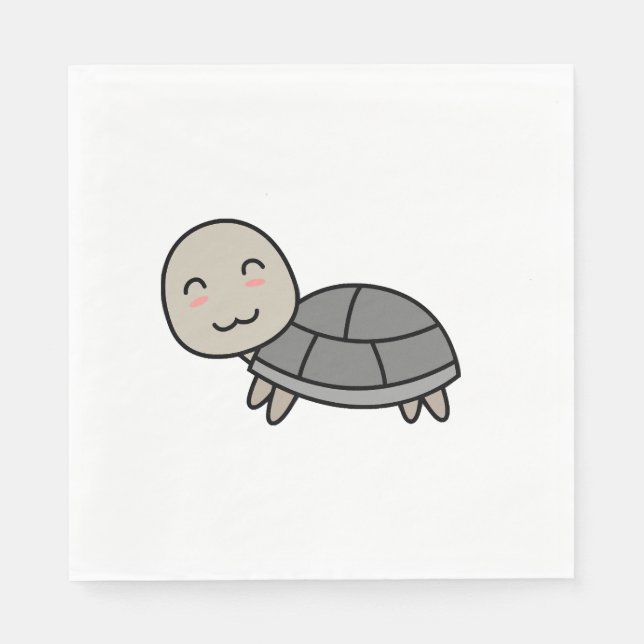 Schildkröten-Comic-Tier Serviette (Vorderseite)