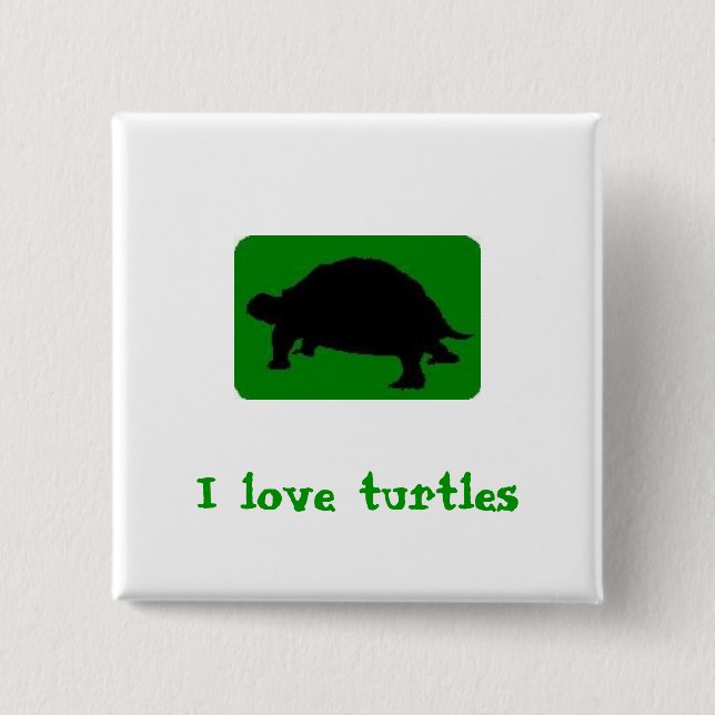 Schildkröten der Liebe I Button (Vorderseite)