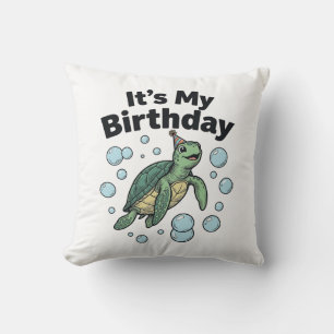 Schildkröten-Geburtstags-Shirt-Design_1 Kissen