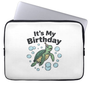 Schildkröten-Geburtstags-Shirt-Design_1 Laptopschutzhülle