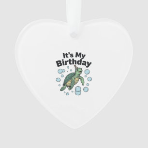 Schildkröten-Geburtstags-Shirt-Design_1 Ornament