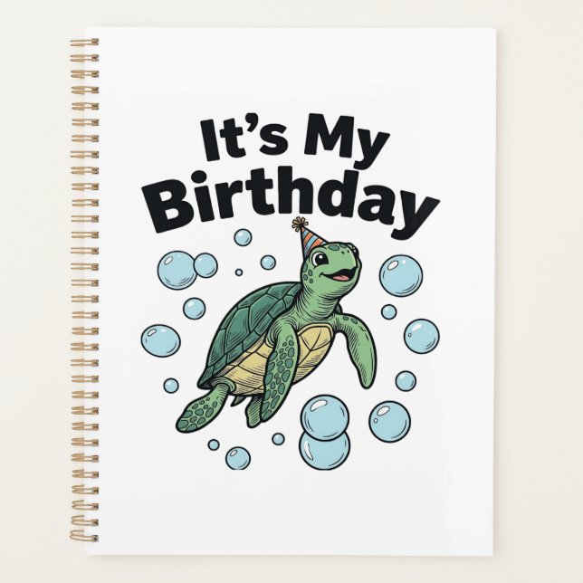 Schildkröten-Geburtstags-Shirt-Design_1 Planer (Vorderseite)