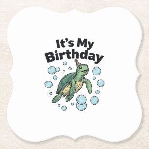 Schildkröten-Geburtstags-Shirt-Design_1 Untersetzer