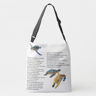 Schildkröten-Gedicht-Gebet-Frieden-Schultertasche Tragetaschen Mit Langen Trägern