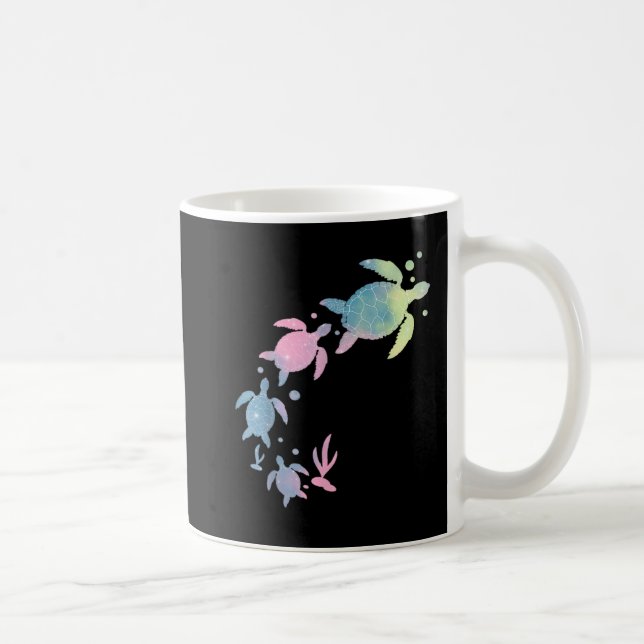Schildkröten Gefärbte Krawatte Niedlich Sea Turtle Kaffeetasse (Rechts)