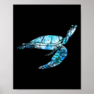 Schildkröten Gefärbte Krawatte Wasserfarbener Ozea Poster