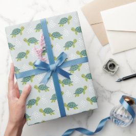 Schildkröten-Geschenkpapier, Meerleben-Geburtstags Geschenkpapier