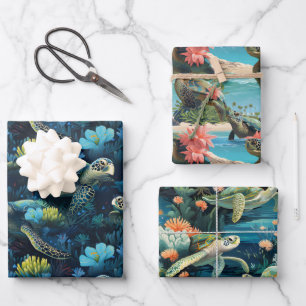 Schildkröten Geschenkpapier Set