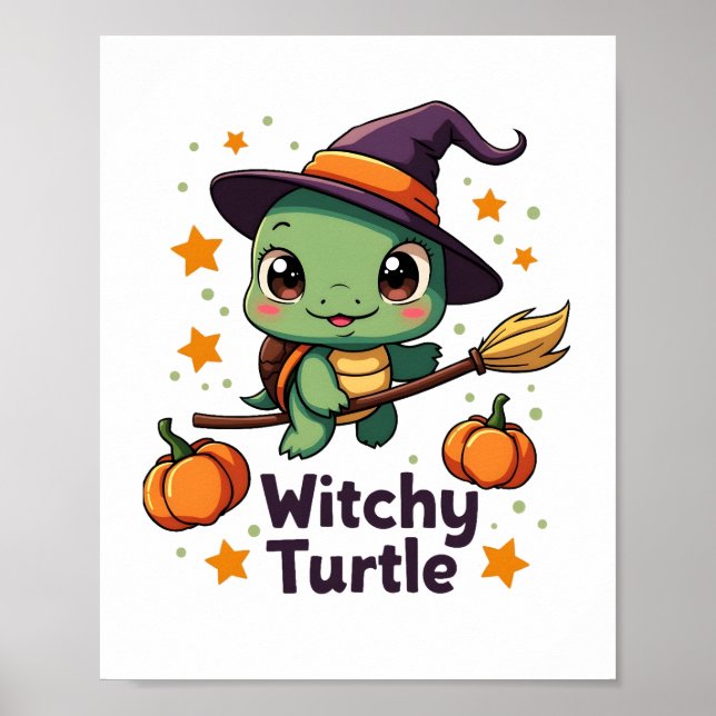 Schildkröten-Hexen-Schildkröte Poster (Vorne)