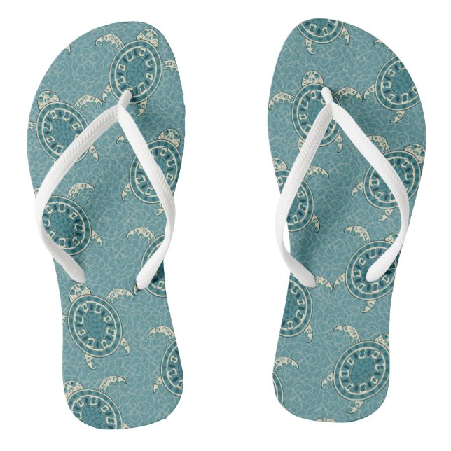 Schildkröten Hintergrund Flip Flops (Fußbett)