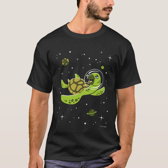 Schildkröten im Weltraum T-Shirt (Vorderseite)