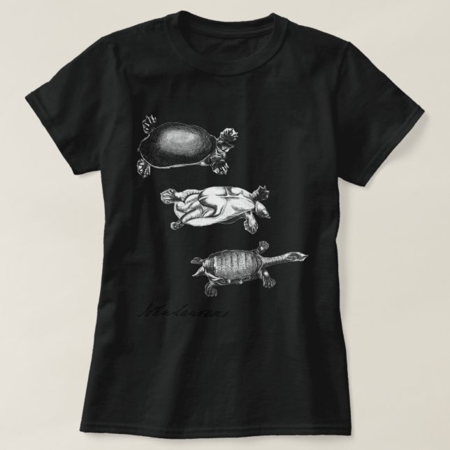 Schildkröten Johns Laurenss (dunkle Shirt-Art) T-Shirt (Design vorne)