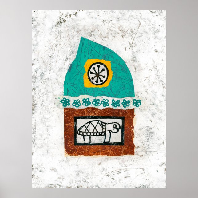 Schildkröten Juckreiz Fische auf den Markt Plakatw Poster (Vorne)