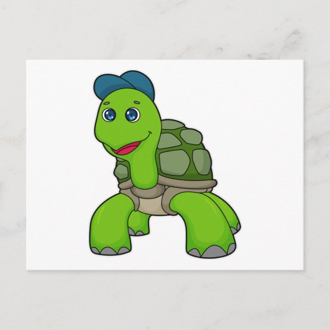 Schildkröten-Kappe Postkarte (Vorderseite)