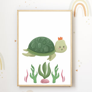 Schildkröten-Kinderzimmer-Dekor Meerestiere Kinder Poster