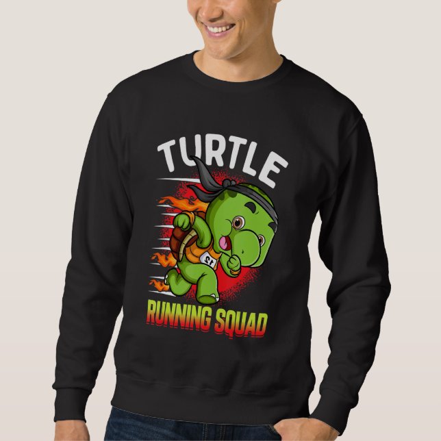Schildkröten-Lauftrupp   Marathonläufer läuft Tee (Vorderseite)