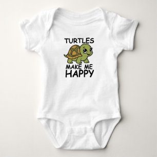 Schildkröten machen mich glücklich baby strampler