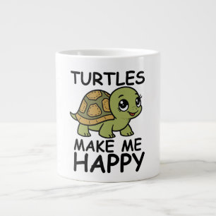 Schildkröten machen mich glücklich Jumbo-Tasse