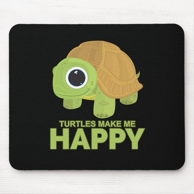 Schildkröten machen mich glücklich mousepad (Vorne)