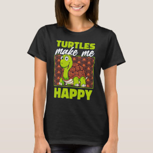 Schildkröten machen mich glücklich Tortoise Painte T-Shirt