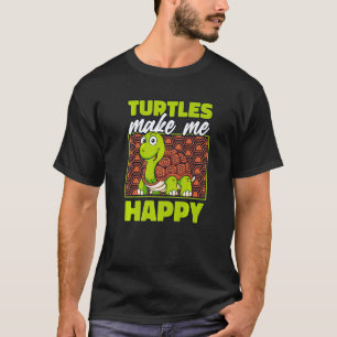 Schildkröten machen mich glücklich Tortoise Painte T-Shirt