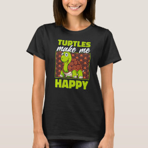 Schildkröten machen mich glücklich Tortoise Painte T-Shirt