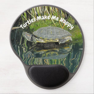 Schildkröten machen mich glücklich, Wasser Reflekt Gel Mousepad