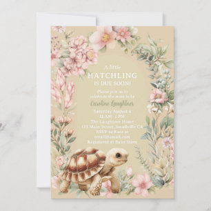 Schildkröten-Mädchen-Baby-Party Einladung