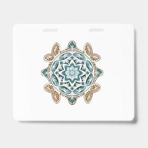 Schildkröten-Mandala-Kunst Ausweis