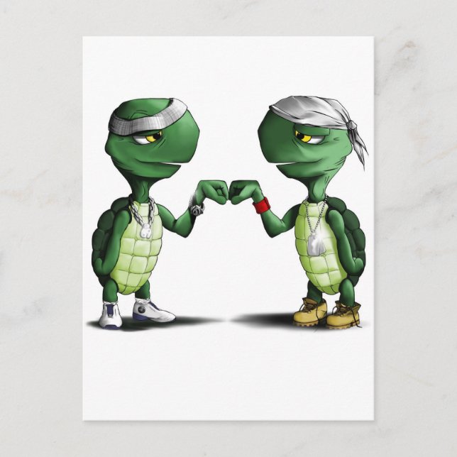 Schildkröten Postkarte (Vorderseite)