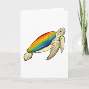 Schildkröten Regenbogen Karte