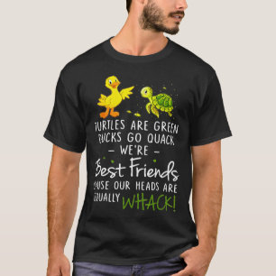 Schildkröten sind grüne Enten gehen quack Freunde  T-Shirt