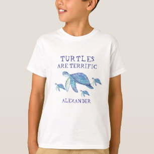 Schildkröten sind Meeresschildkröten mit Namen T-Shirt
