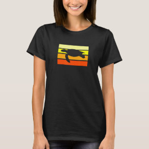 Schildkröten-Sonnenuntergang Retro Vintage 70er Ti T-Shirt